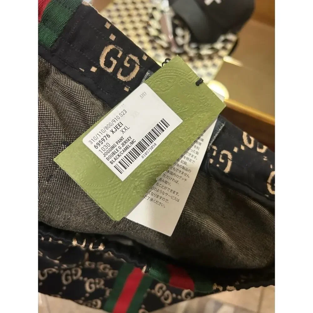 Men's Gucci GG jersey cotton jog pants, size XXL made in Italy